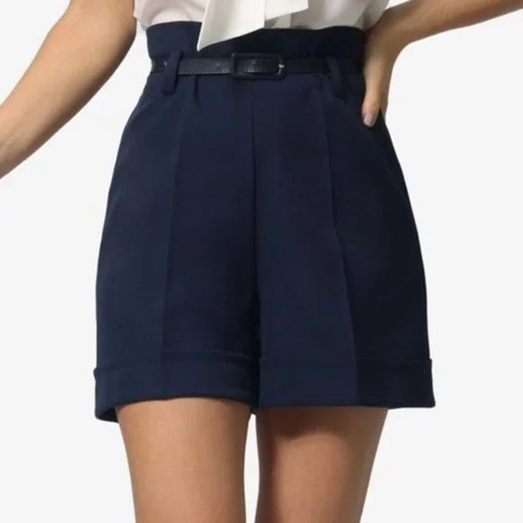 AGATA WEBERS Navy Crease Shorts 8 - Picture 13 of 14